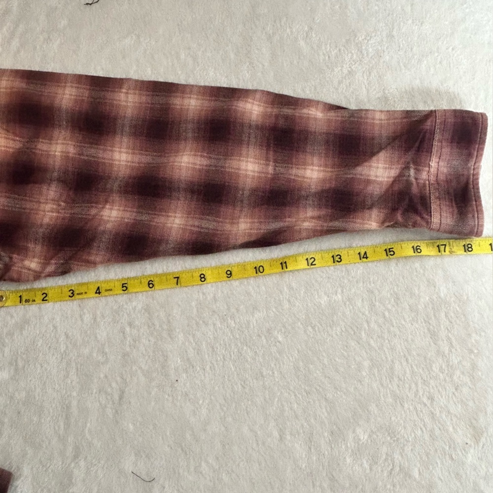 Carhartt Women's Button Down Burgandy Flannel Plaid Shirt Size 3X (24W/26W) - Picture 5 of 14